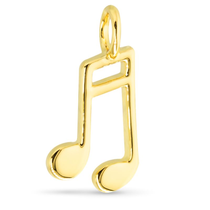 Music Note Charm Gold